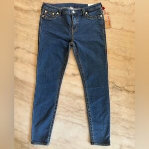 NWT True Religion Women's Blue Skinny Jeans size 34